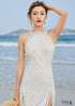 Boho Backless Lace Slit Dress